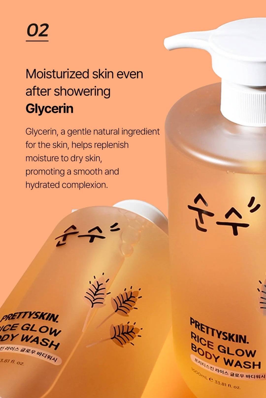 PRETTYSKIN - Rice Glow Body Wash - 1000ml