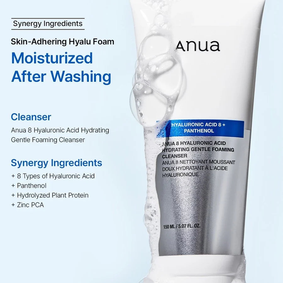 ANUA - 8 Hyaluronic Acid Hydrating Gentle Foaming Cleanser - 150ml