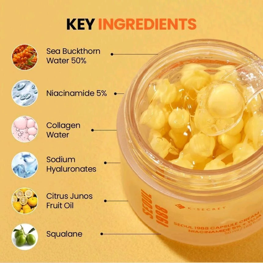 KSECRET - SEOUL 1988 Capsule Cream : Niacinamide 5% + Yuja - 50ml
