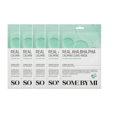 SOME BY MI - Real AHA-BHA-PHA Calming Care Mask - 1pc (5ea) Set