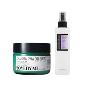 A rack of skincare