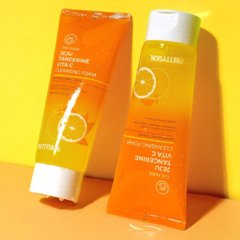 PRETTYSKIN - The Pure Jeju Tangerine Vita C Cleansing Foam - 150ml