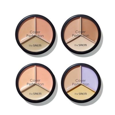 The Saem - Cover Perfection Triple Pot Concealer - 4.5g*3 - 03 Correct Up Beige