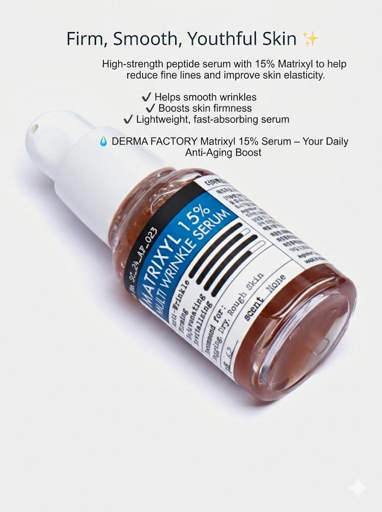 DERMA FACTORY - Matrixyl 15% Multi Wrinkle Serum - 30ml